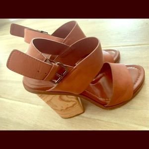 Vince Block Leather Heels 9